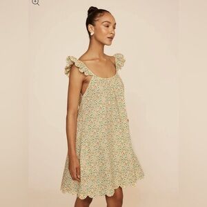 Piyama Indah Wing Nightie - Cotton - Floret Green